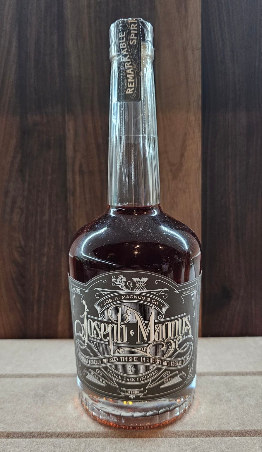 Joseph Magnus Triple Cask Finished Straight Bourbon Whiskey purchased at the September 19, 2026 Utah allocation.