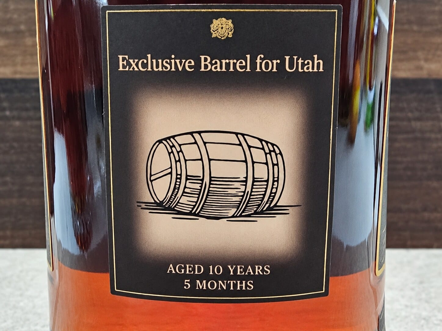 Four Roses Exclusive Barrel for Utah label, aged 10 years 5 months.