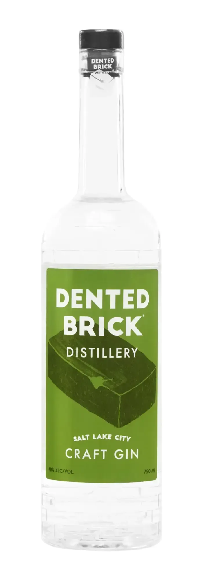 Dented Brick Craft Gin bottle