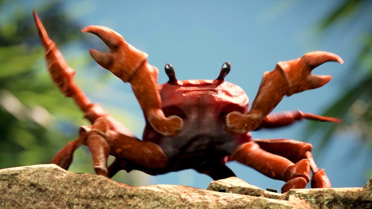 The crab from the crab rave meme