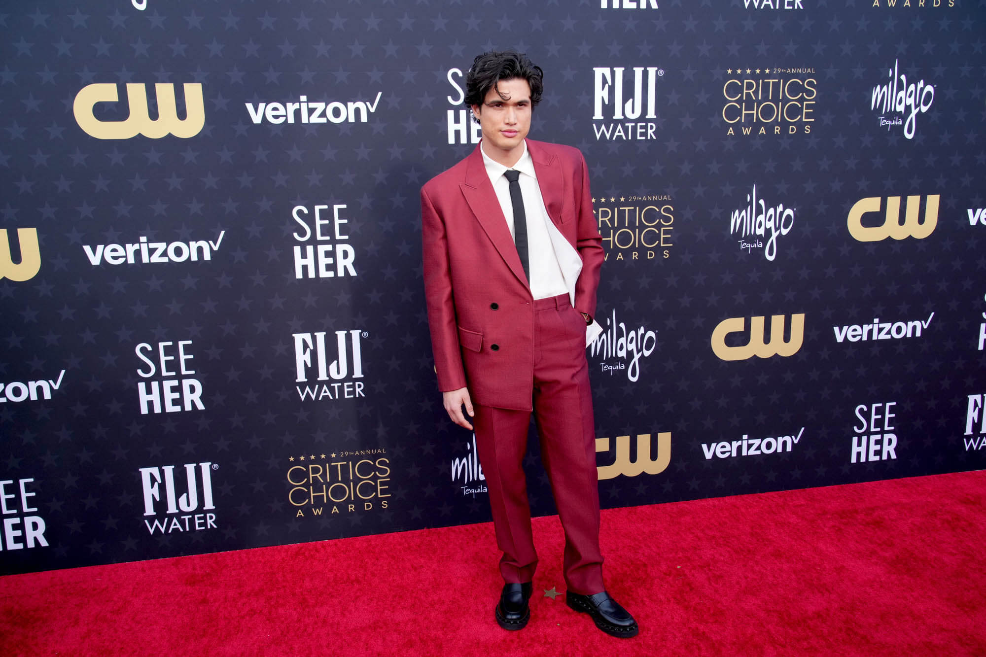 Charles Melton attends the 29th Annual Critics Choice Awards