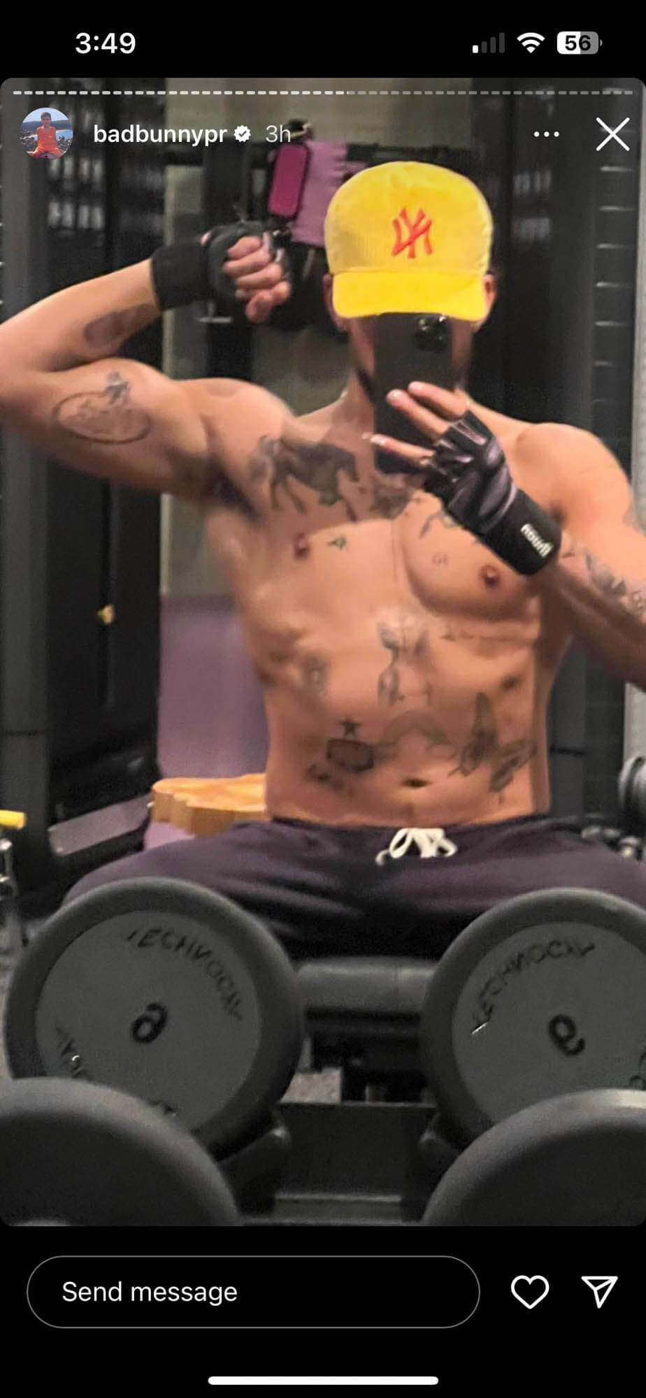 Bad Bunny in the gym