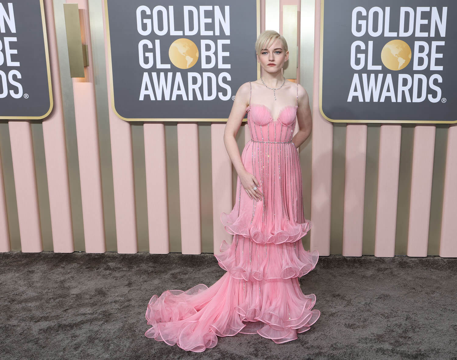 Julia Garner at the 80th Annual Golden Globe Awards 