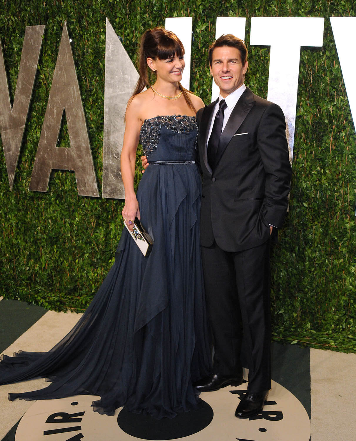 Tom Cruise and Katie Holmes attend the 2012 Vanity Fair Oscar Party at Sunset Tower on February 26, 2012