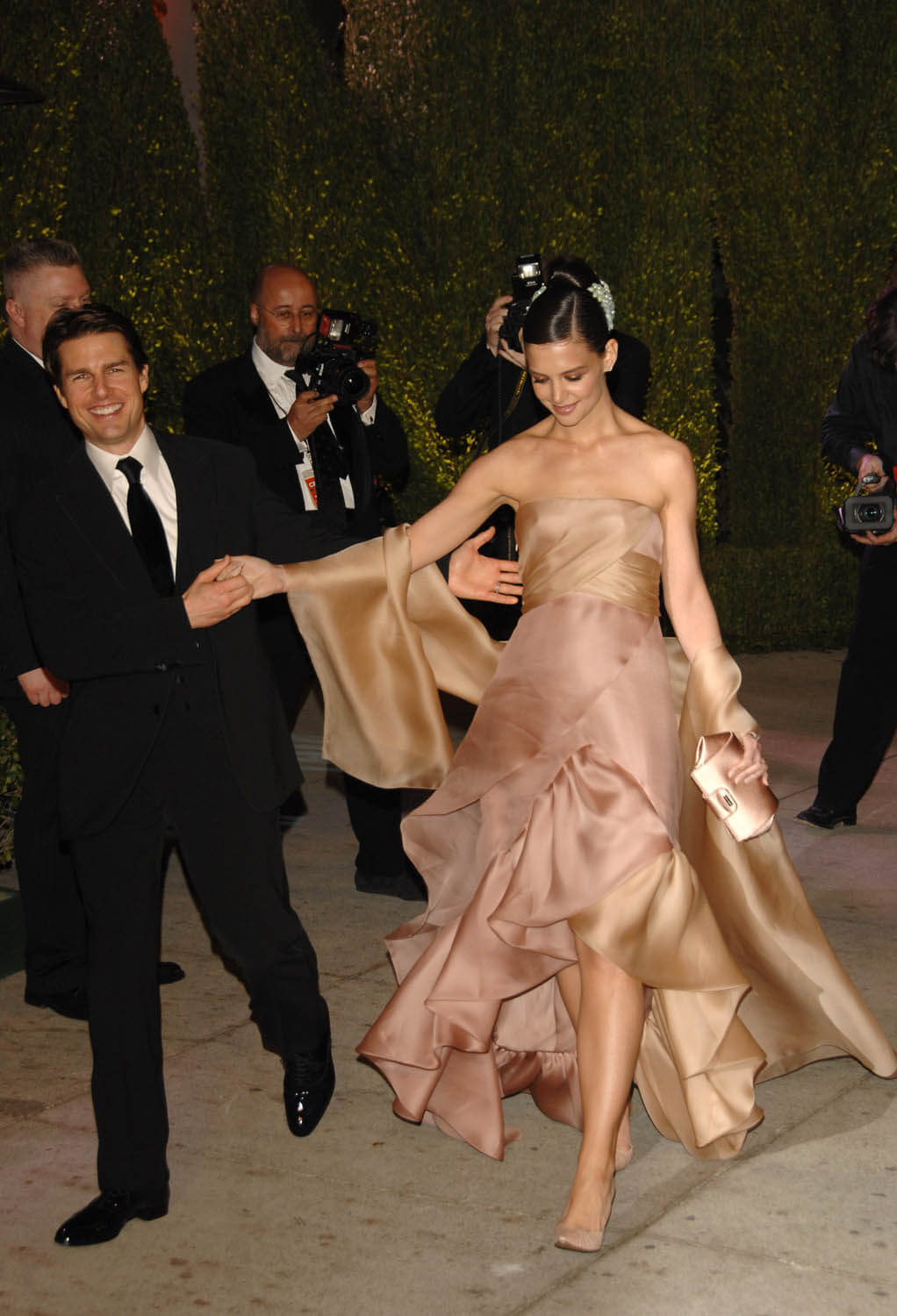 Katie Holmes and Tom Cruise during 2007 Vanity Fair Oscar Party