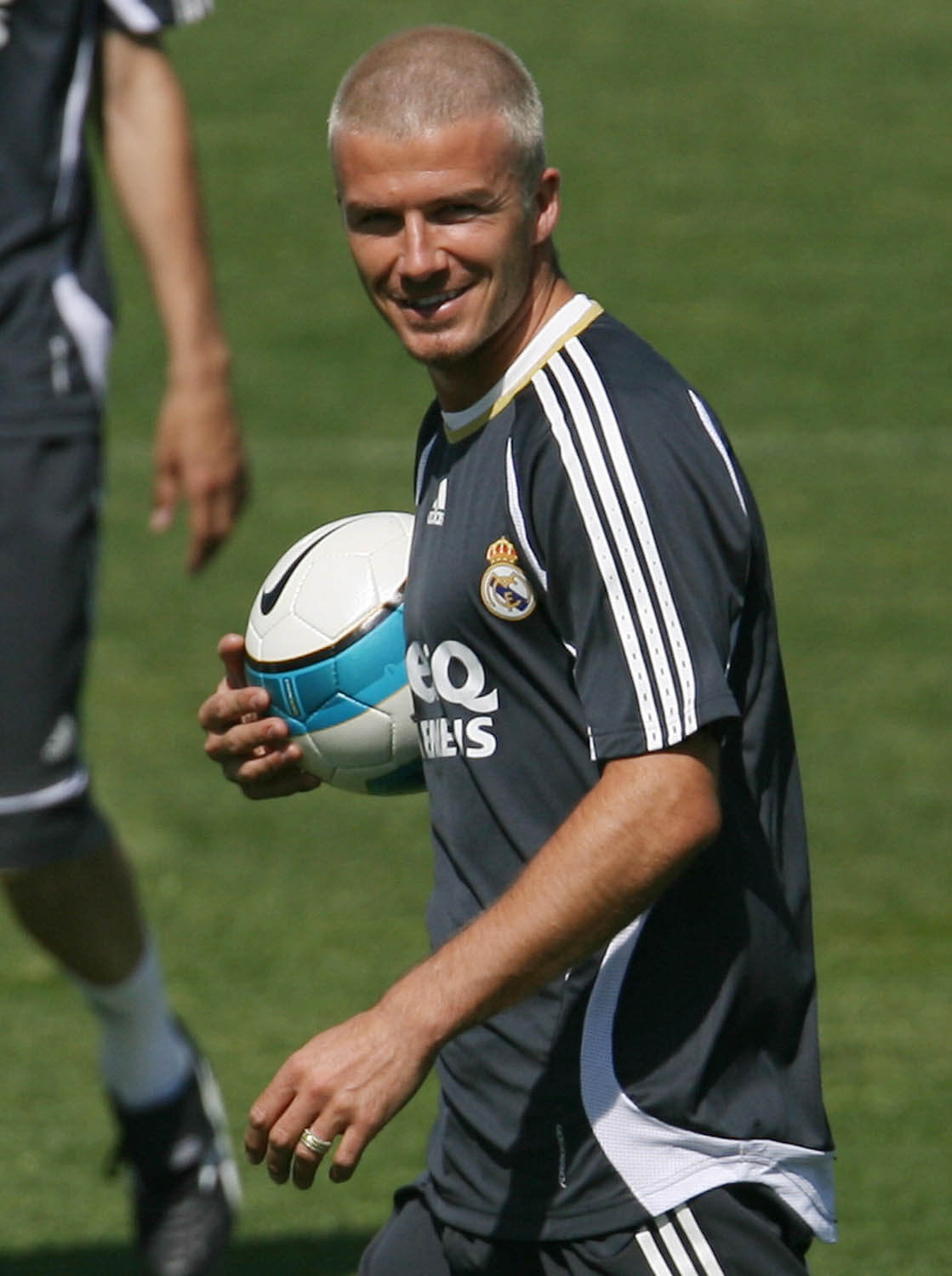 David Beckham with blonde hair