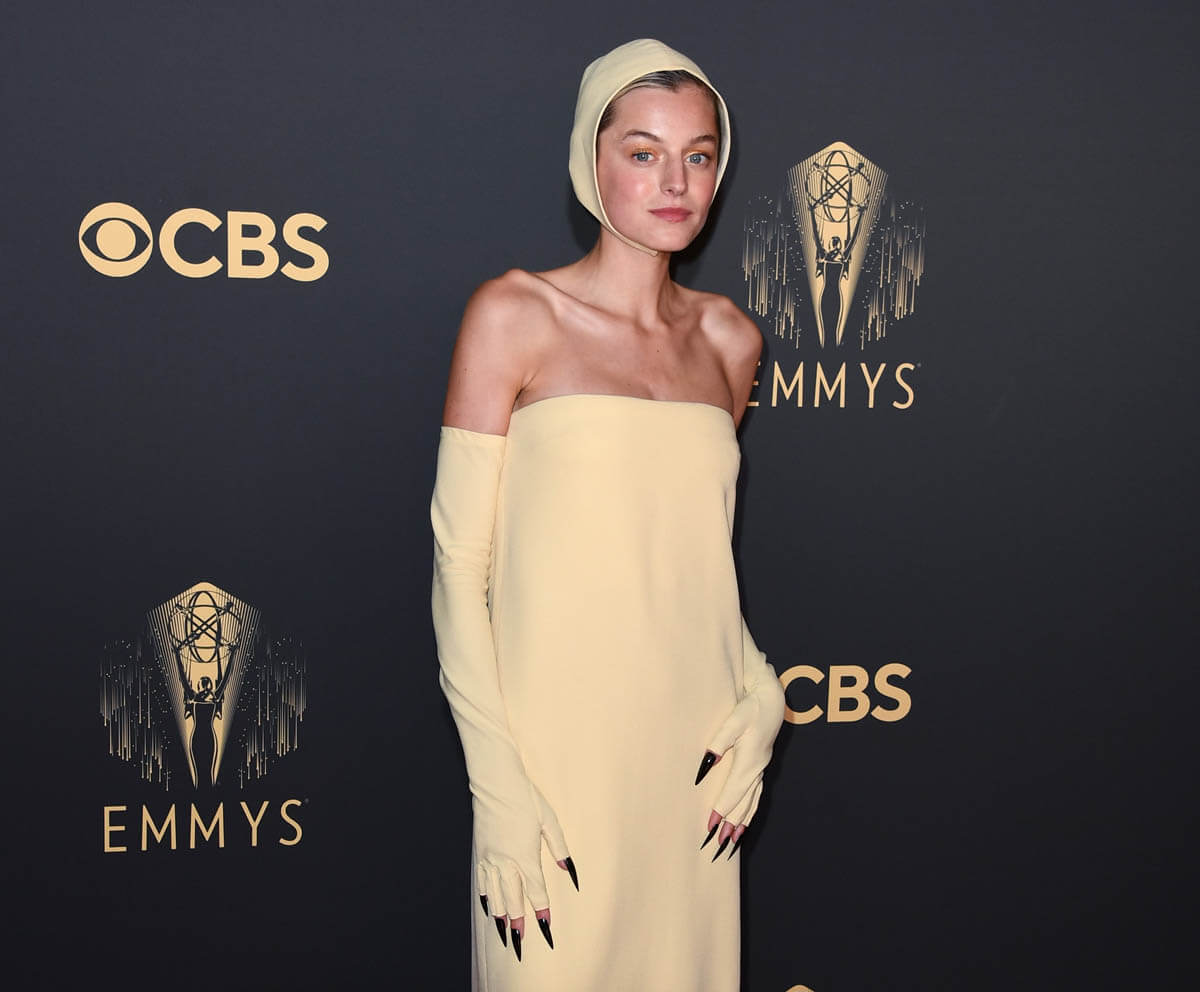Emma Corrin attends the 73rd Primetime Emmy Awards