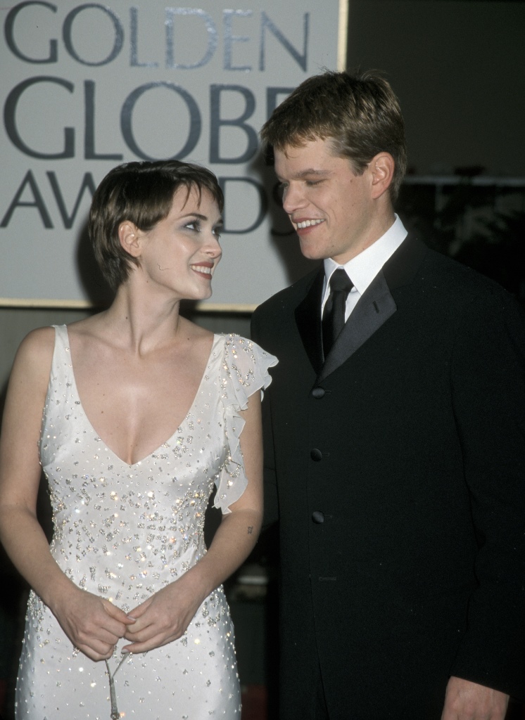 Winona Ryder and Matt Damon at the Beverly Hilton Hotel in Beverly Hills, California