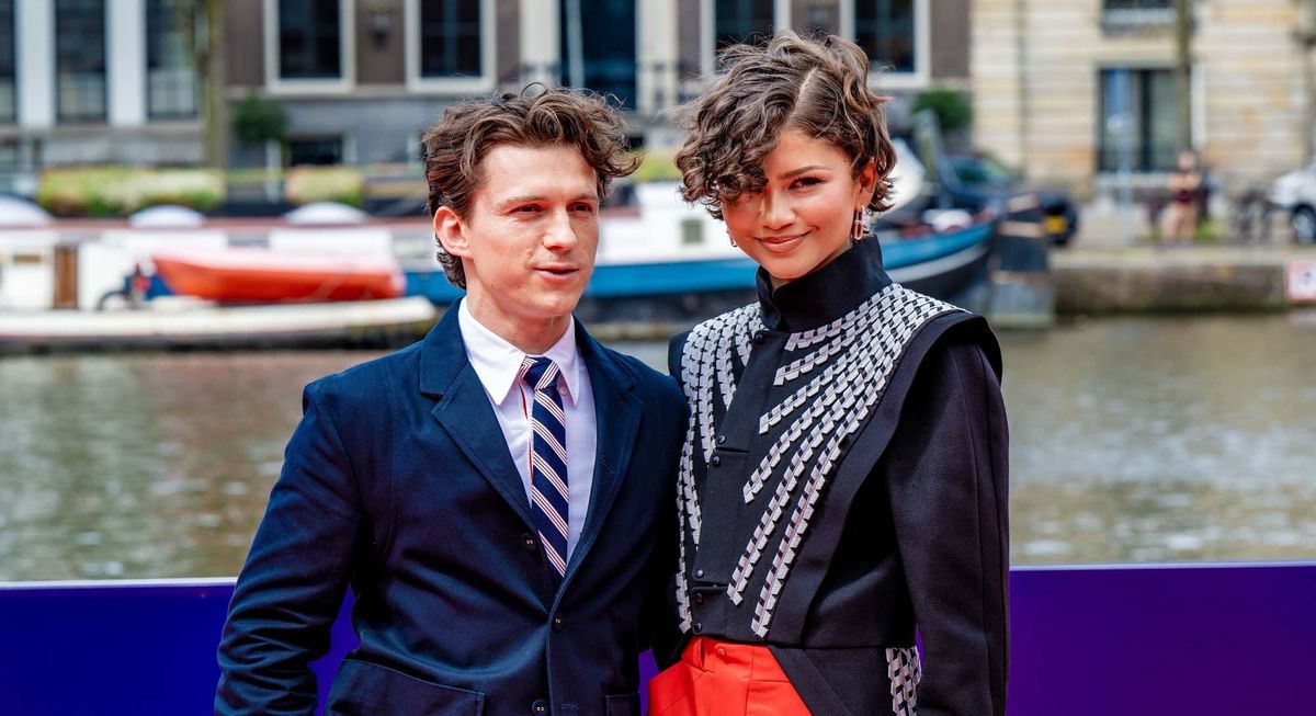 Married couple Zendaya and Tom Holland promote Spider - Man : Brand New Day in Amsterdam