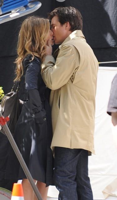 Jen kissing Jason