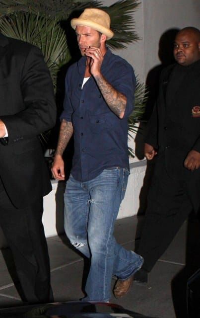 Becks at the fights