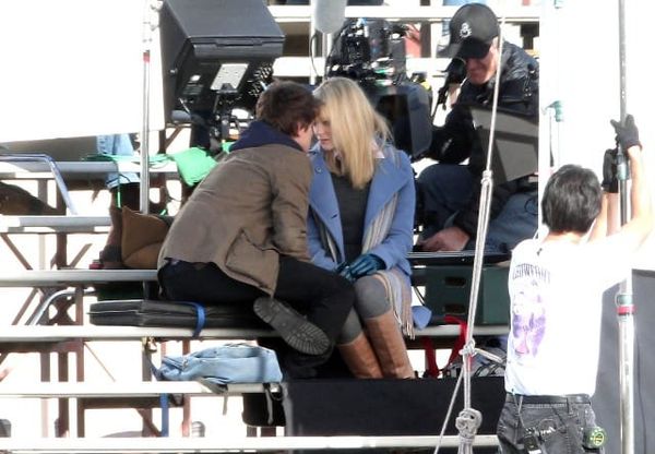Kissing in the bleachers
