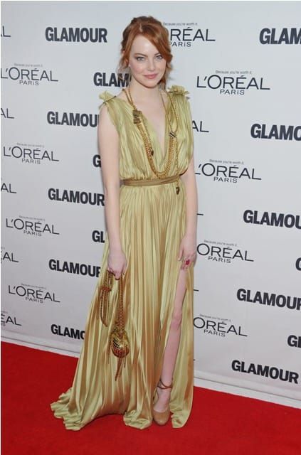 Carpets & Candids: Emma Stone Glamour Woman of the Year
