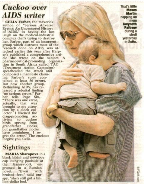 Gwyneth emerges, Moses not missing