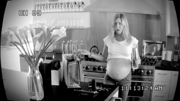 Jen’s carrying triplets and wears wigs