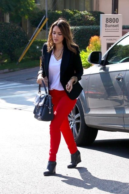 Red Jeans: Jessica Alba edition