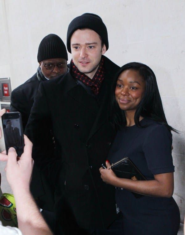 JT with the fans and his wife dancing