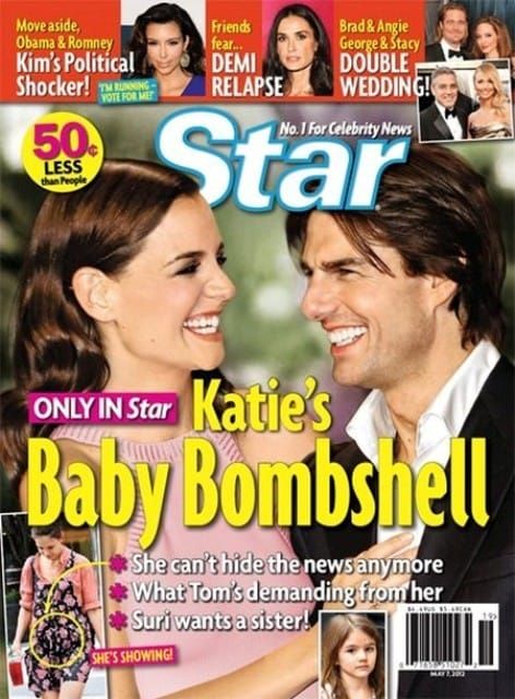 Katie Holmes is not pregnant April 2012