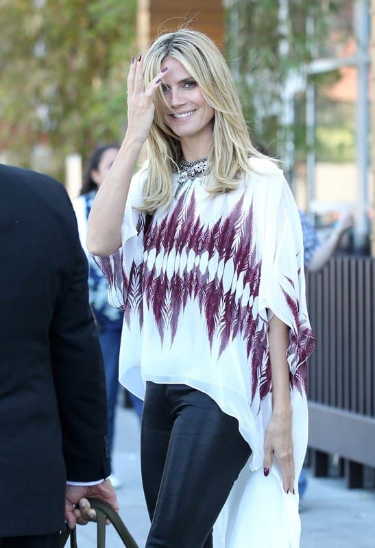 Carpets & Candids: Heidi’s mullet shirt and leather pants