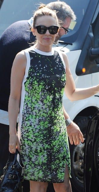 Carpets & Candids: Kylie’s white trim dress