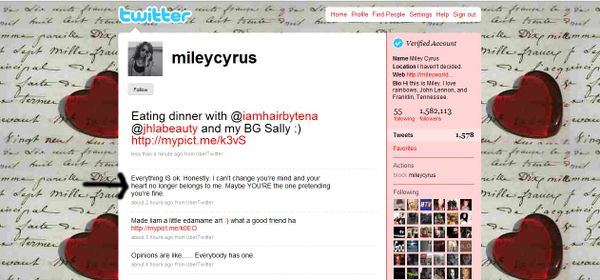 Miley's loveache