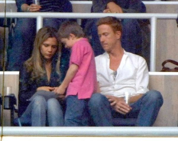 The Beckhams at the game