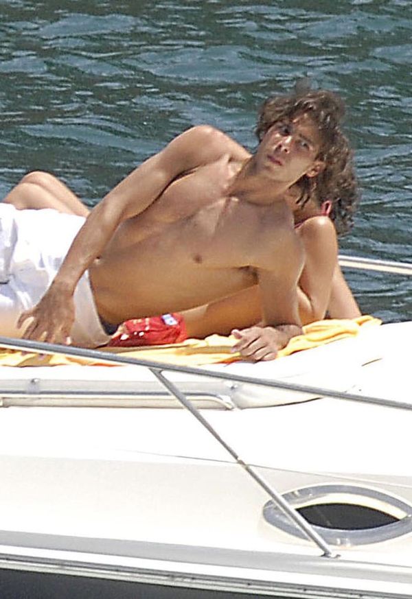 Rafa on a boat