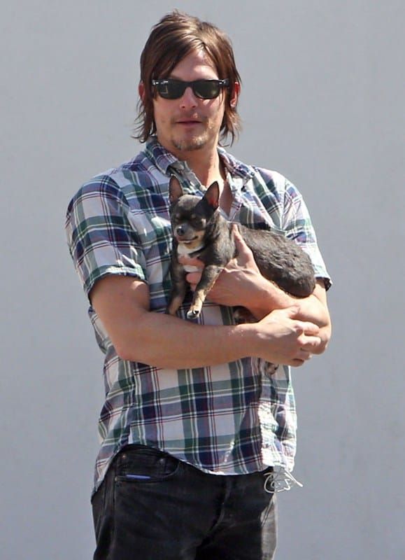 Norman Reedus and a puppy