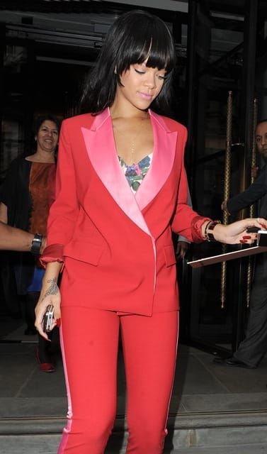 Carpets & Candids: Rihanna’s red and pink tuxedo