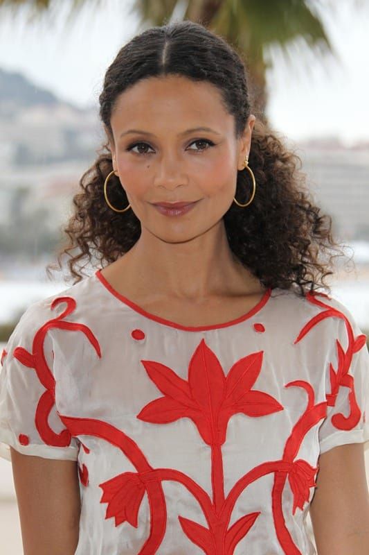 Carpets & Candids: Thandie in sheer red and white