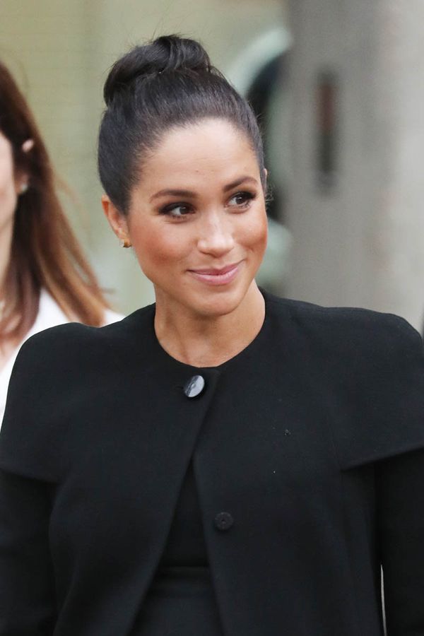 Royal Meghan’s first high bun