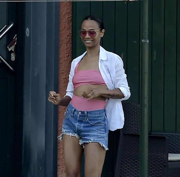 Zoe Saldana’s denim shorts