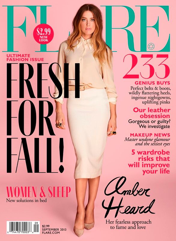 Amber Heard covers FLARE but won’t talk about Johnny Depp