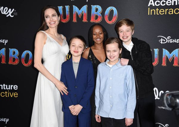 Angelina Jolie + 4 at the Dumbo premiere