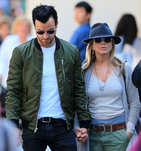 Jennifer, Justin, and two bags