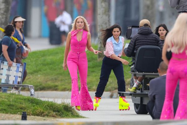 Barbie on rollerblades