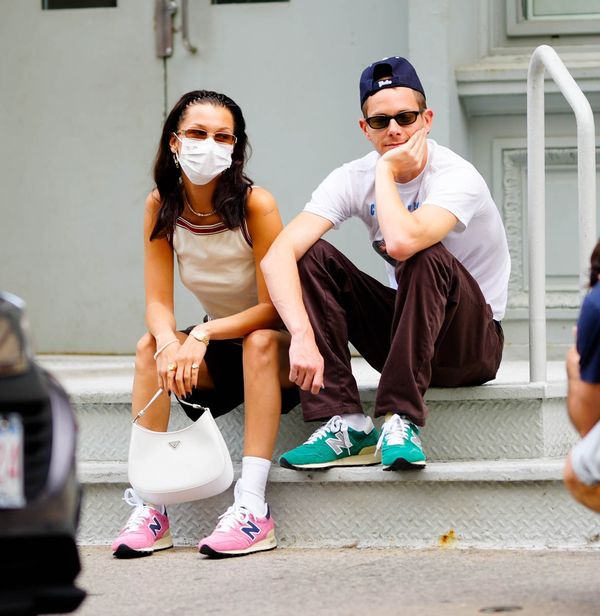 Bella Hadid: IG Boyfriend, Dad Shorts, and a Throwback Hair Accessory