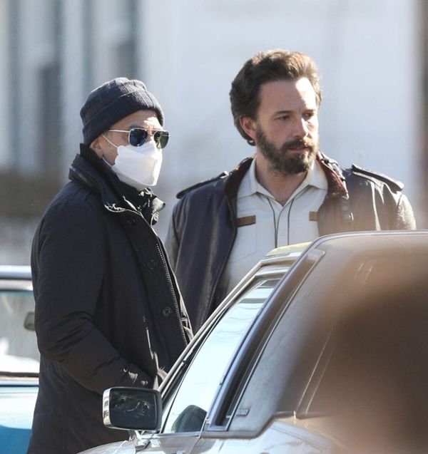 George and Ben on set