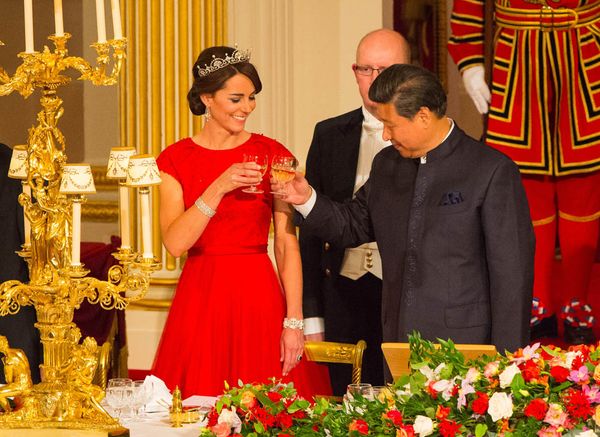 Katy Cambridge in China red