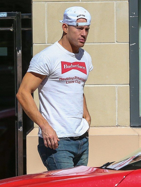 Channing Tatum in a t-shirt and jeans