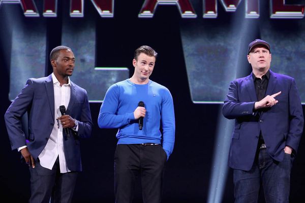 Chris Evans wears tight sweater for Civil War at D23