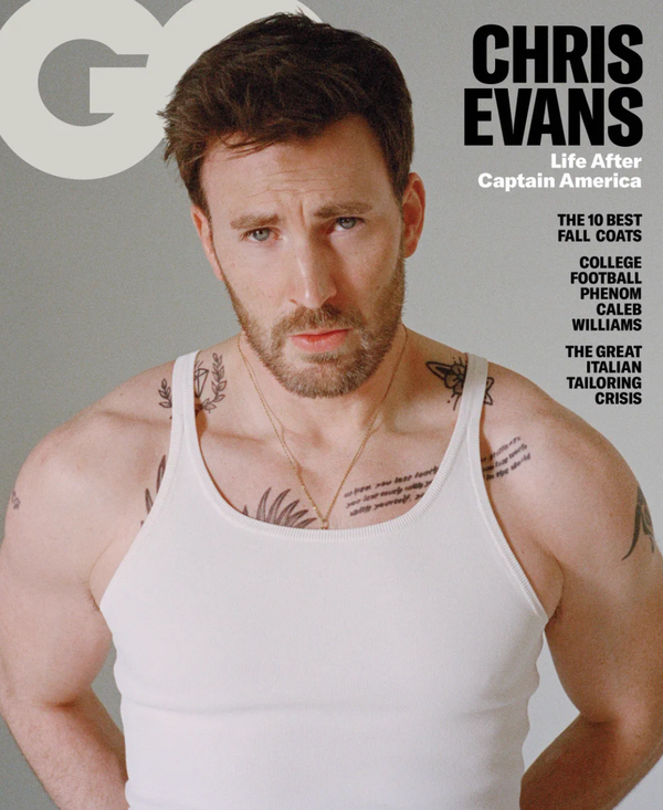Chris Evans is trying not to care
