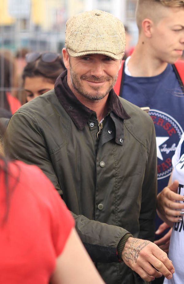 Father and son, hats and jackets