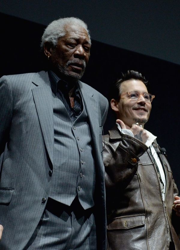Photo Assumption: Morgan Freeman with Johnny Depp