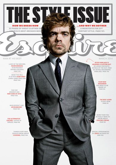 Peter Dinklage covers Esquire
