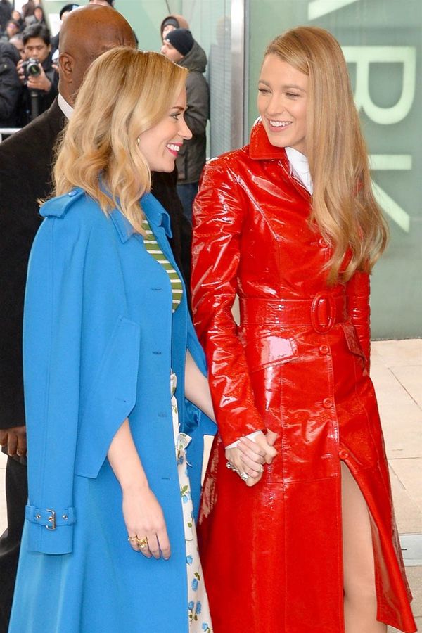 Blake & Emily holding hands