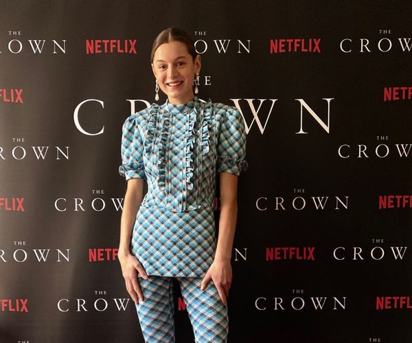 Outfit of the Week: Emma Corrin at The Crown premiere