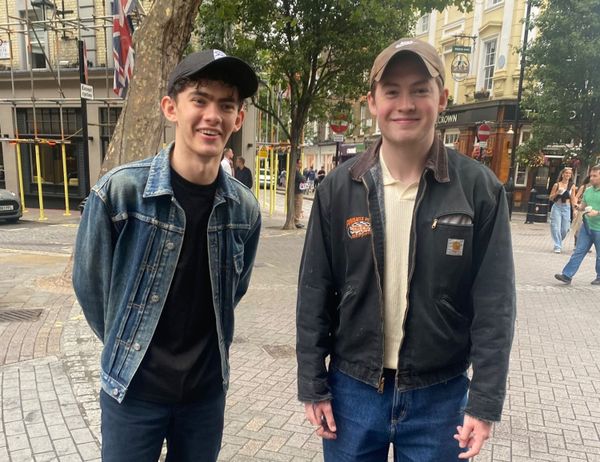 Charlie, Nick, and Isaac go for a walk