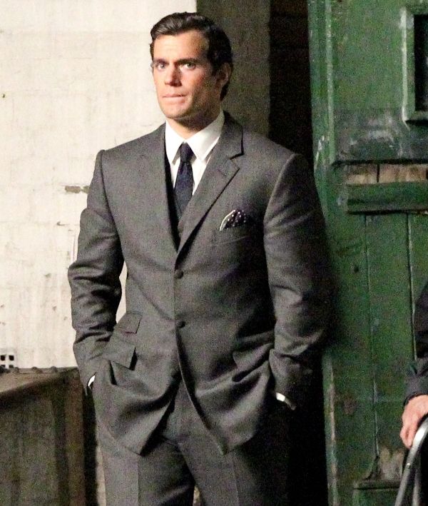 Henry Cavill shoots in a suit