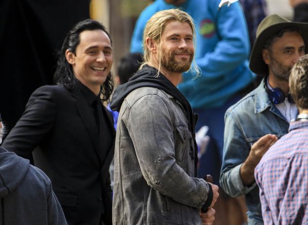 On set with Thor & Loki